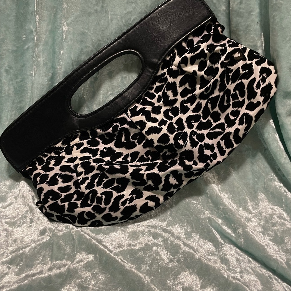 Animal print clutch